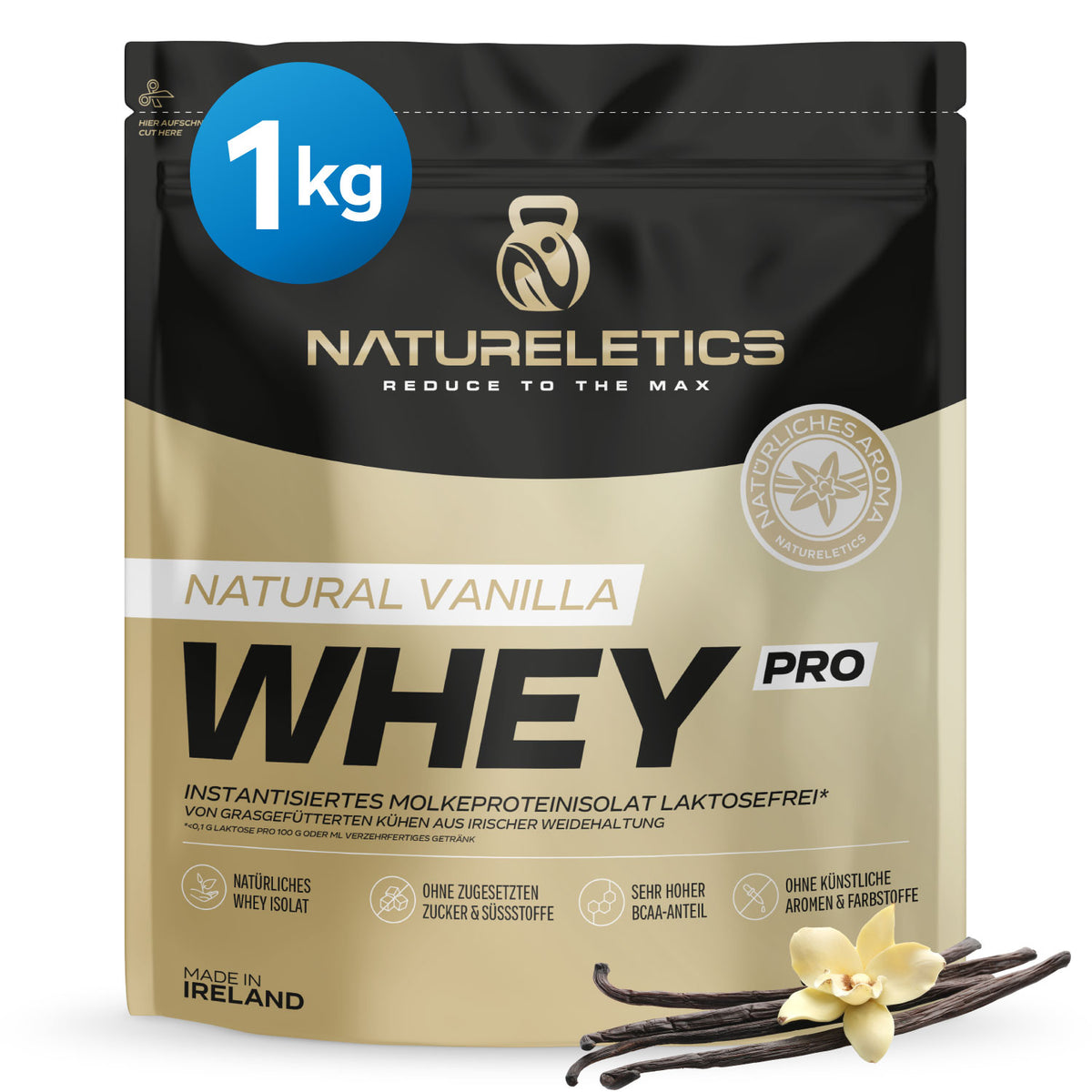 NATURAL WHEY ISOLAT VANILLE LAKTOSEFREI 1 kg