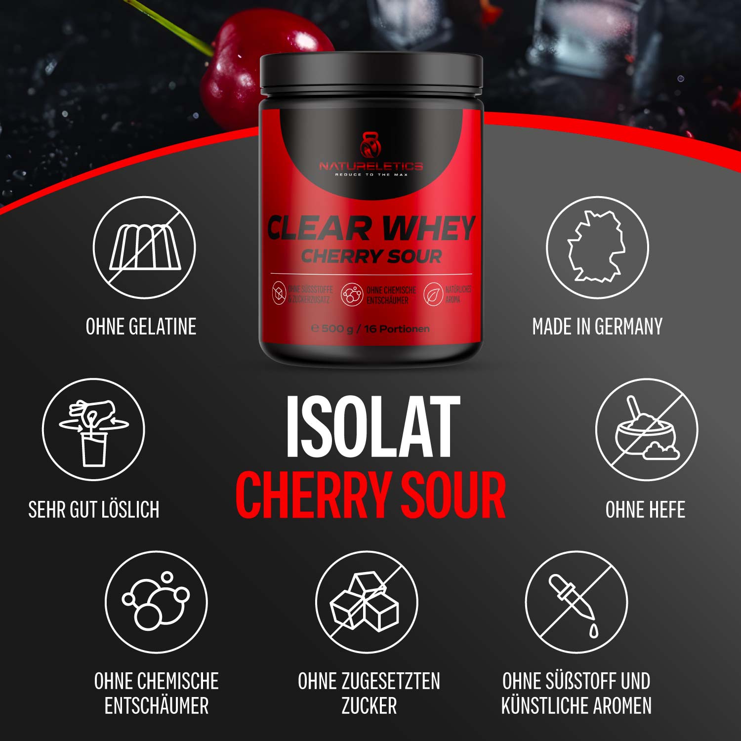 CLEAR WHEY ISOLAT CHERRY SOUR 500 g