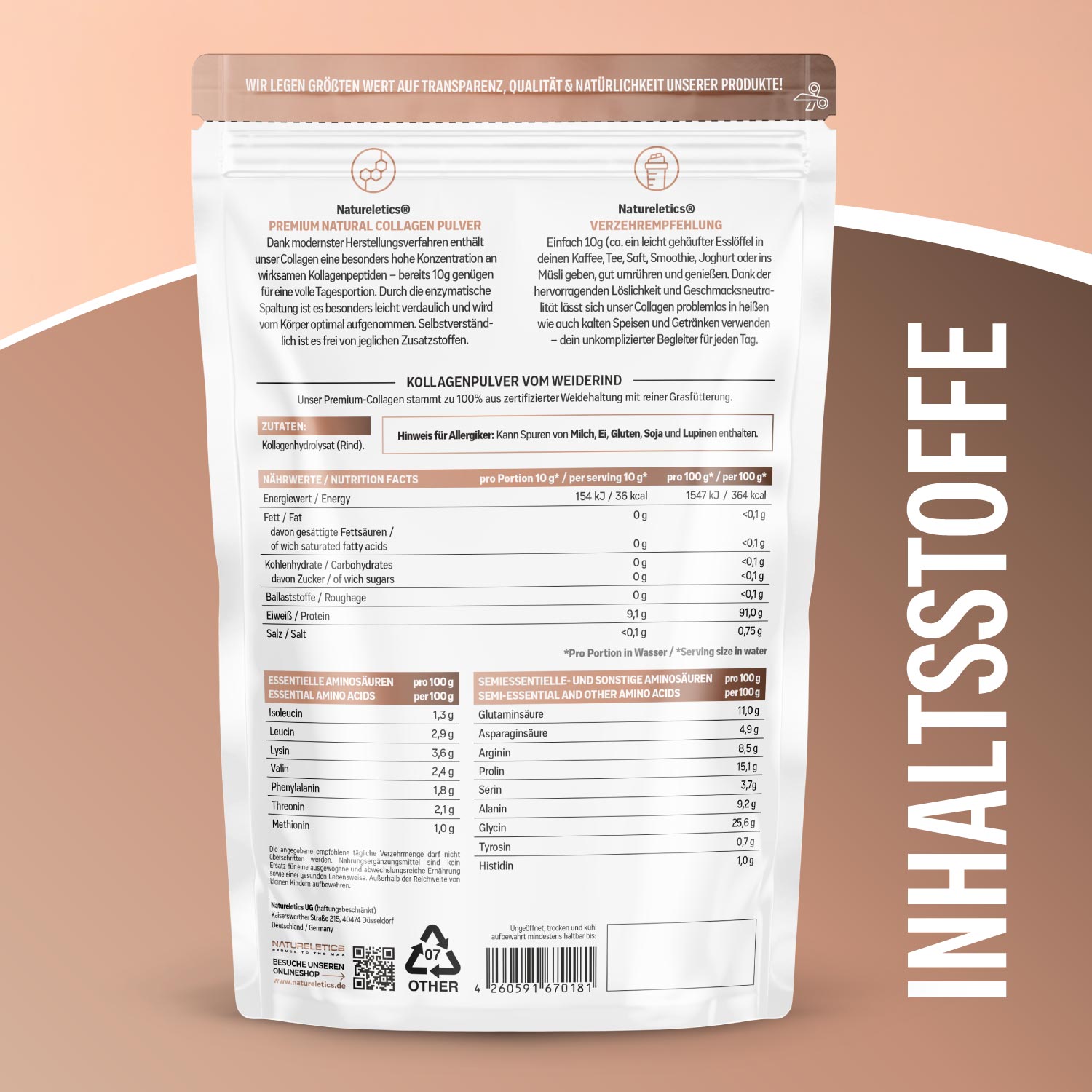 Natural Kollagen Shine Bright 500g