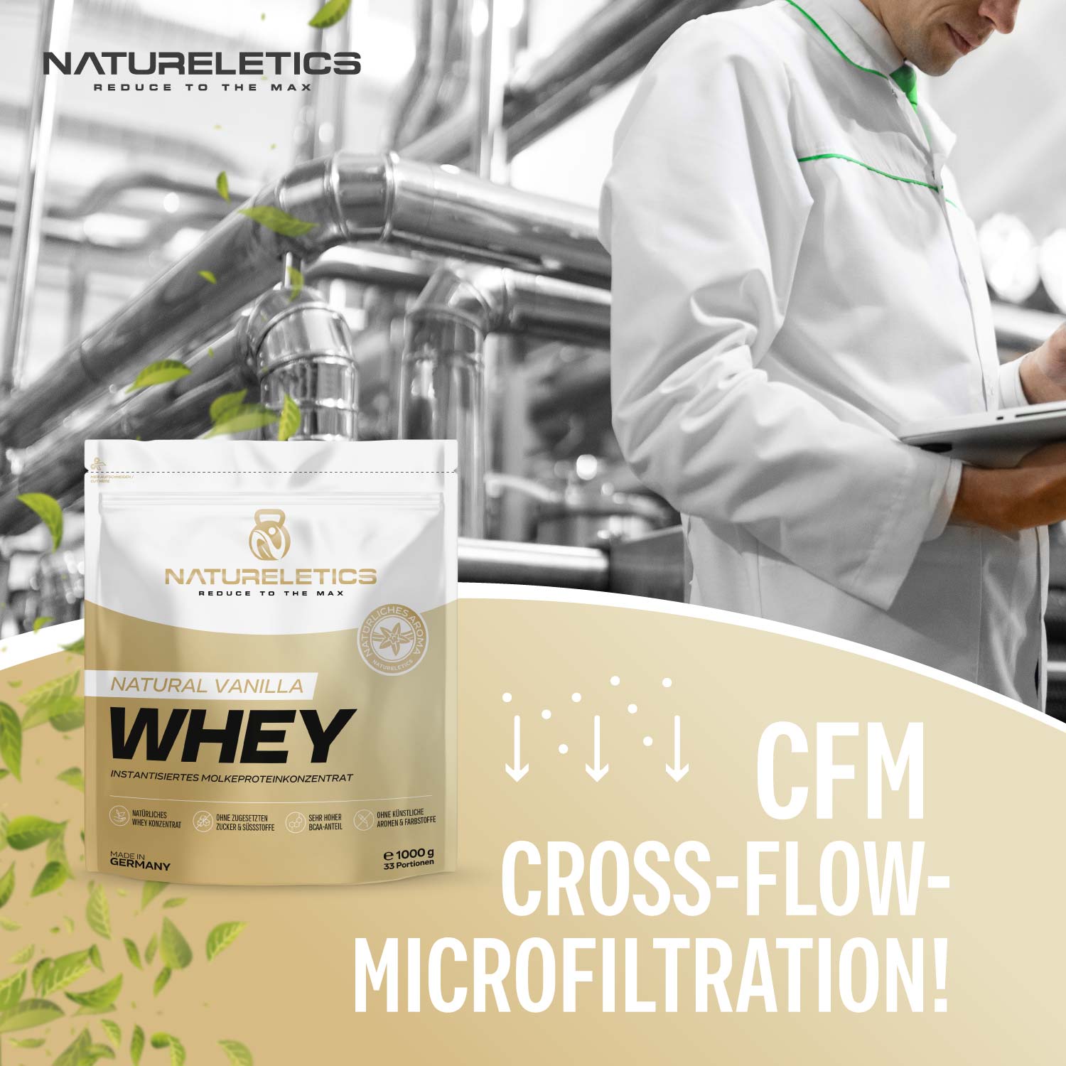 NATURAL WHEY KONZENTRAT VANILLE 1 kg