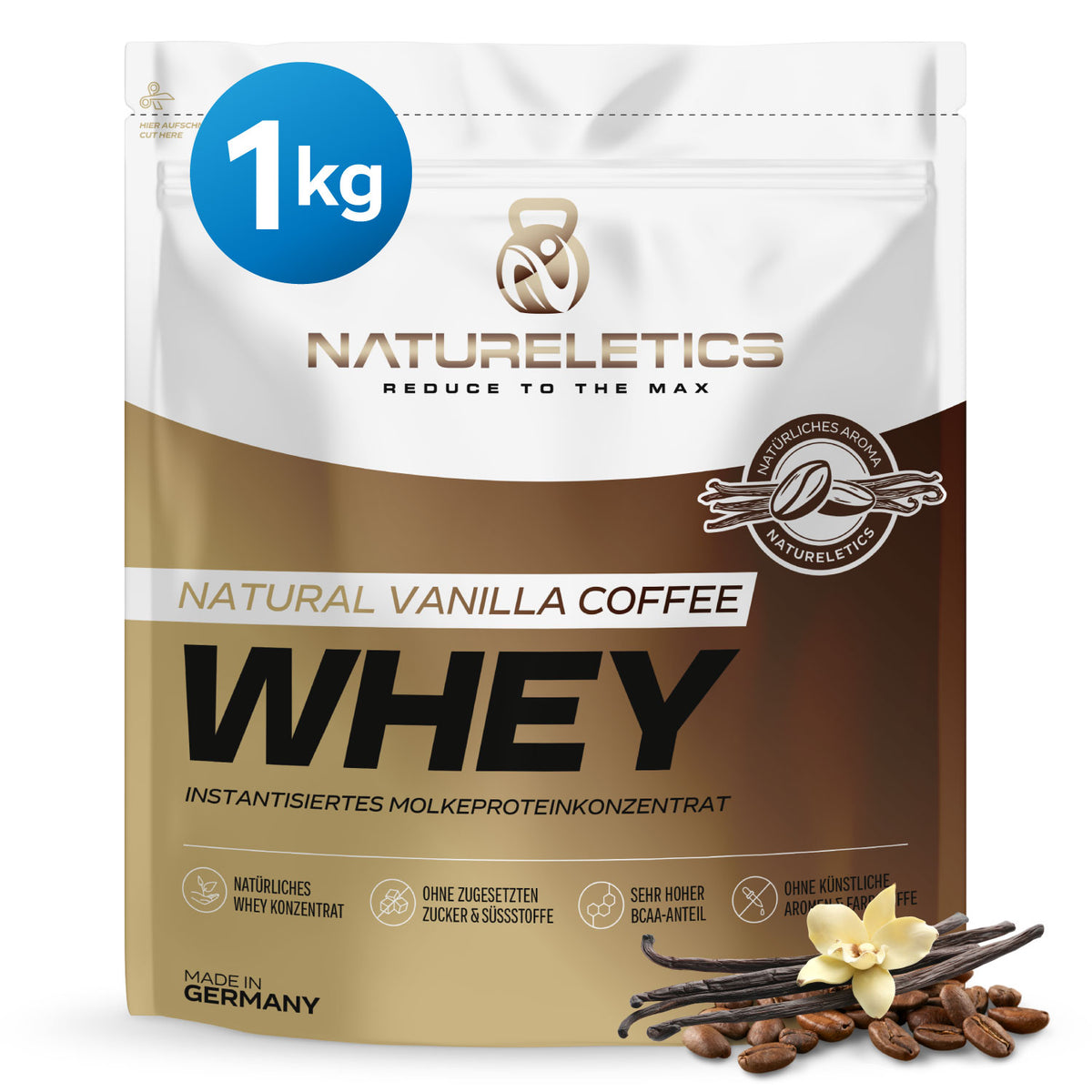NATURAL WHEY KONZENTRAT VANILLA-COFFEE 1 kg
