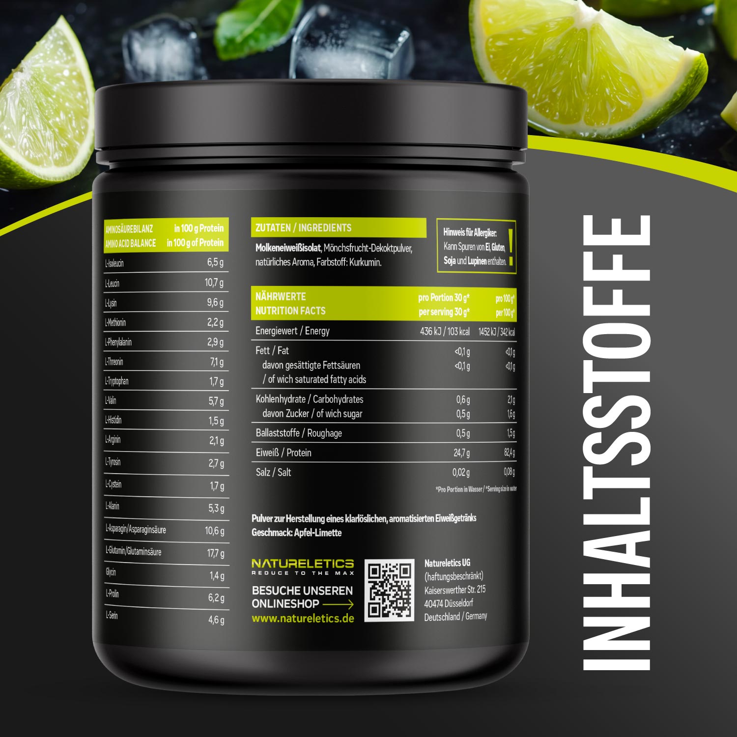 CLEAR WHEY ISOLAT APPLE LIME 500 g